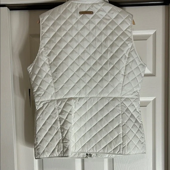 Ralph Lauren NWT Women's Cream Large Quilted Vest - Picture 5 of 8